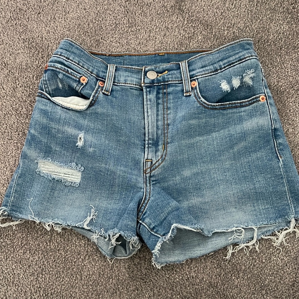Levi’s High Waisted shorts.